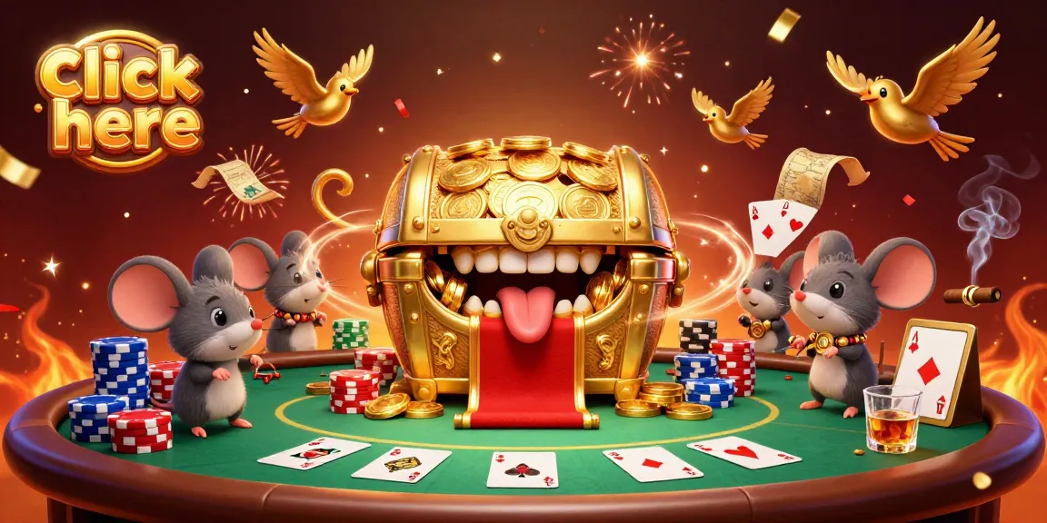 Engage with the vibrant treasure chest scene; click here for a chance to discover rich rewards!
